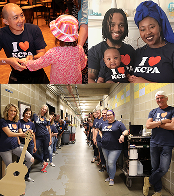Krannert Center Community in I Heart KCPA t-shirts