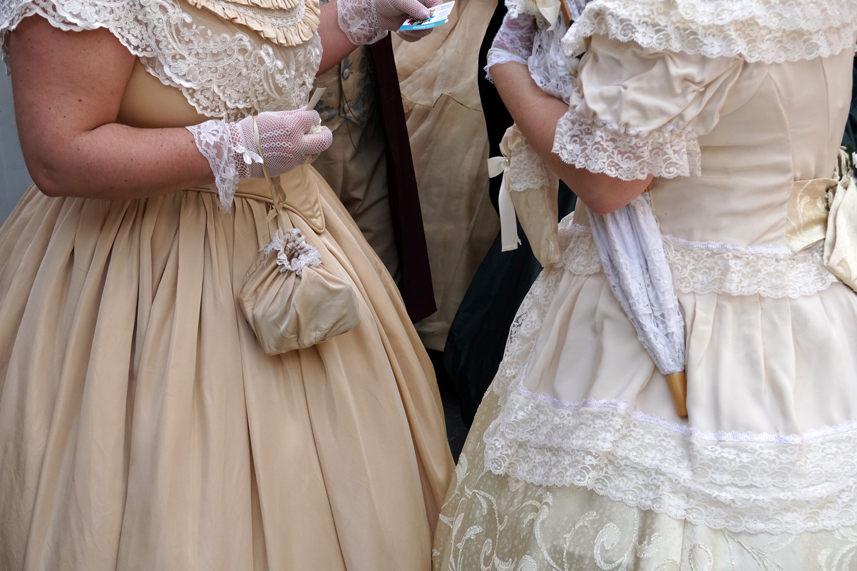 Two women in wedding dresses