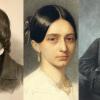 (Left to Right) Robert Schumann, Clara Schumann, and Johannes Brahms